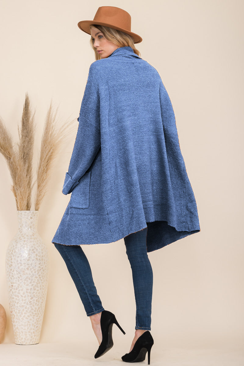 Oversized Shawl Collar Cardigan