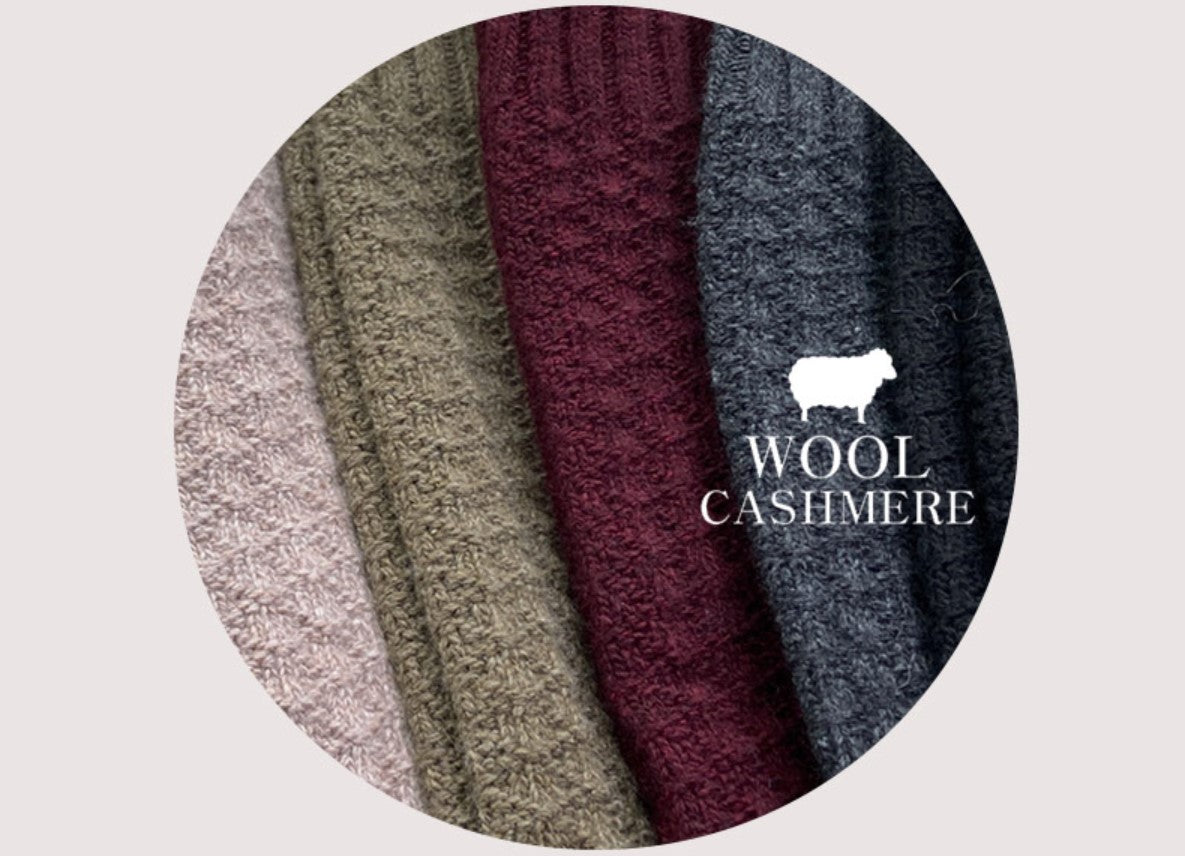 Merino Wool Textured Crew Socks by Alice and Me