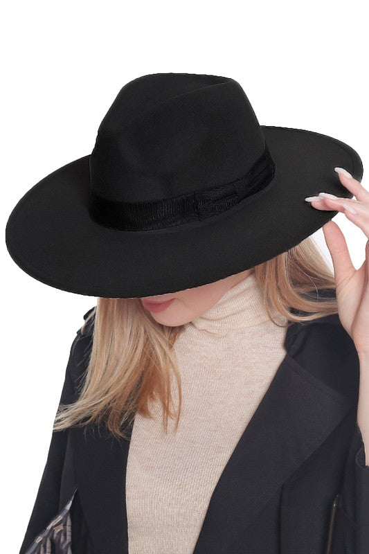 Faux Suede Fedora Hat