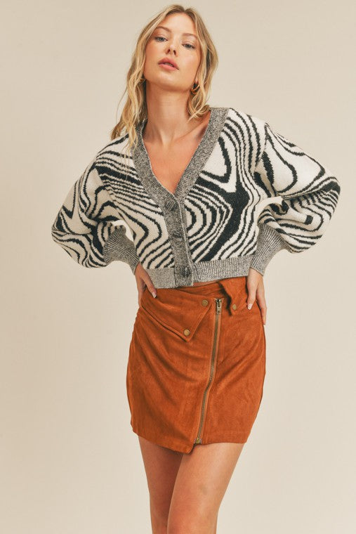 Modern Cropped Sweater Cardigan