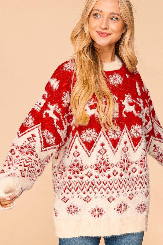 Christmas Reindeer Cozy Sweater