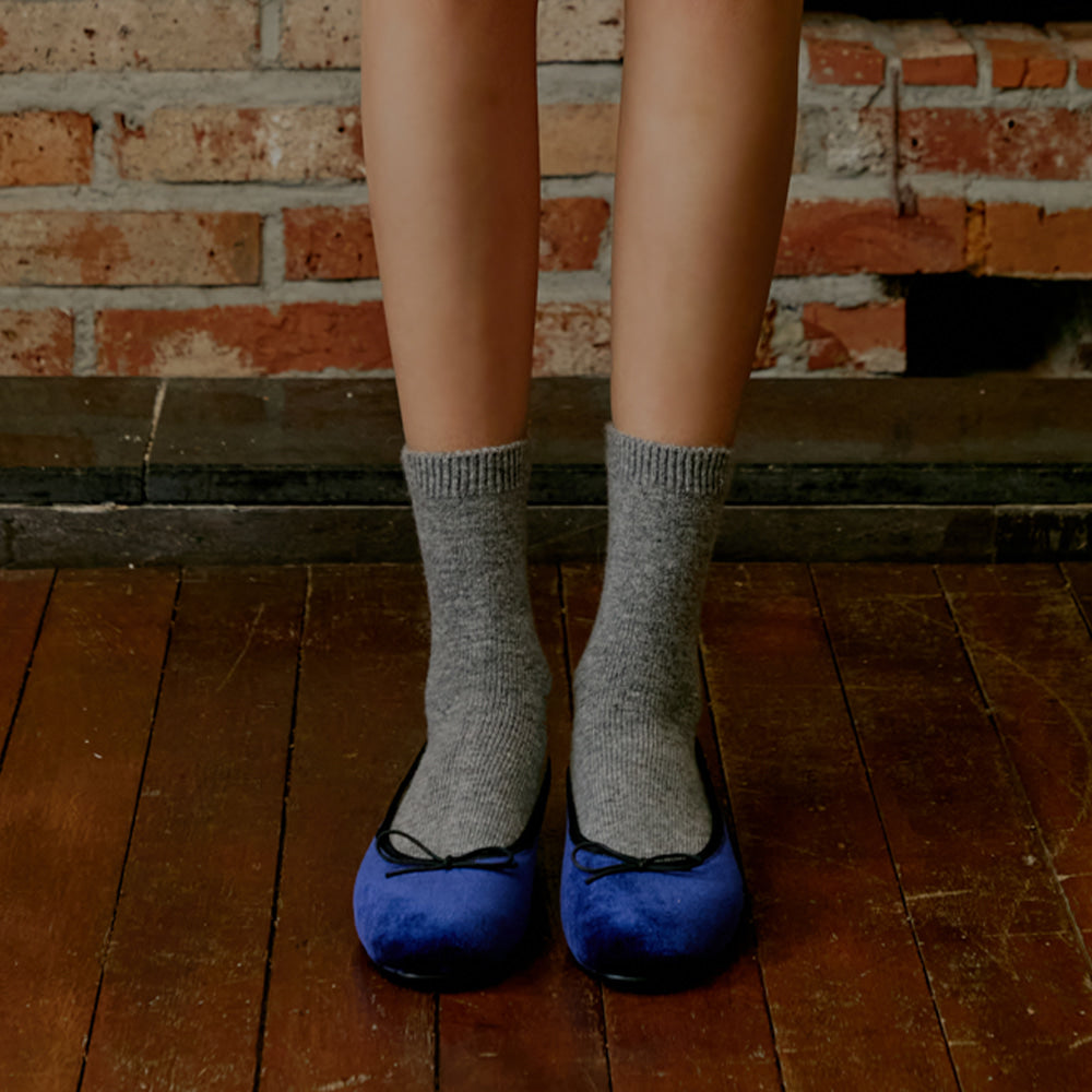 Merino Wool Cashmere Lounge Socks by Alice and Me