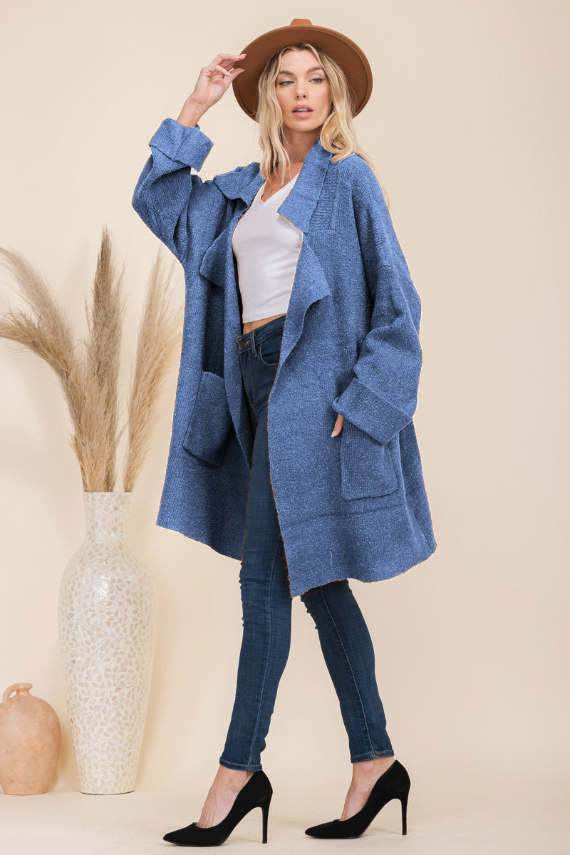 Oversized Shawl Collar Cardigan