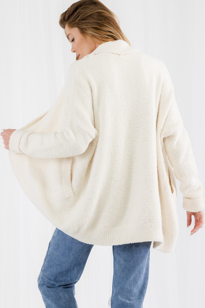 Soft & Relaxed Fit Dolman Batwing Sleeve Knit Sweater Cardigan