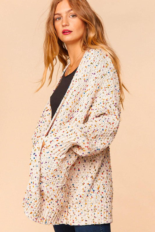 Confetti Knit Sweater Cardigan