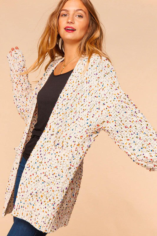 Confetti Knit Sweater Cardigan