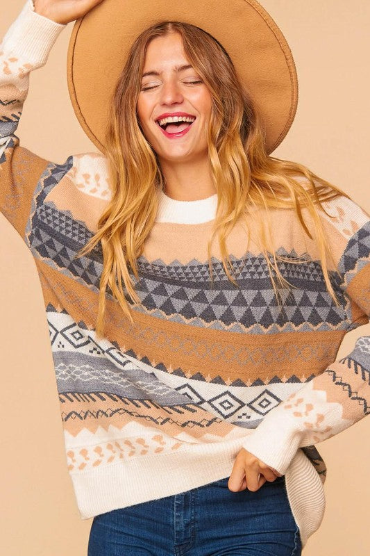 Cozy Knit Oversized Pullover Knit Sweater