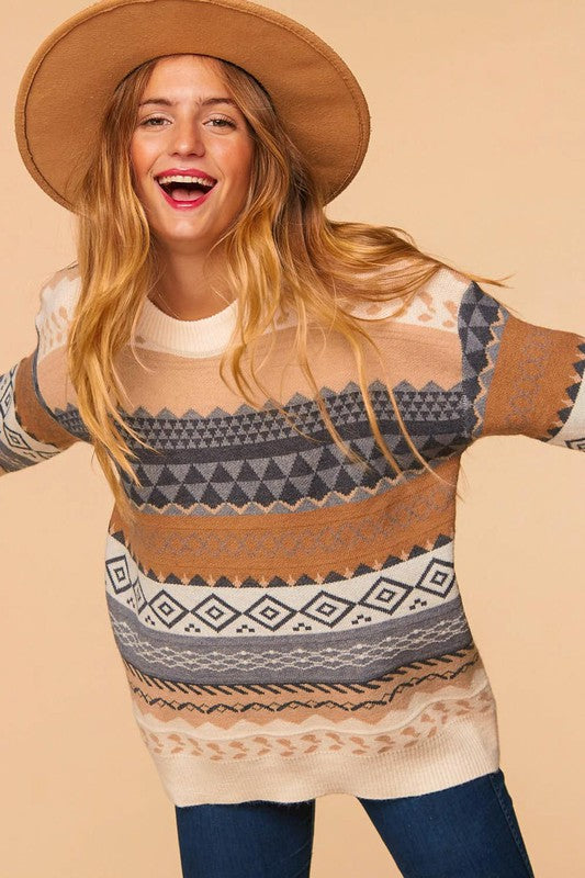 Cozy Knit Oversized Pullover Knit Sweater