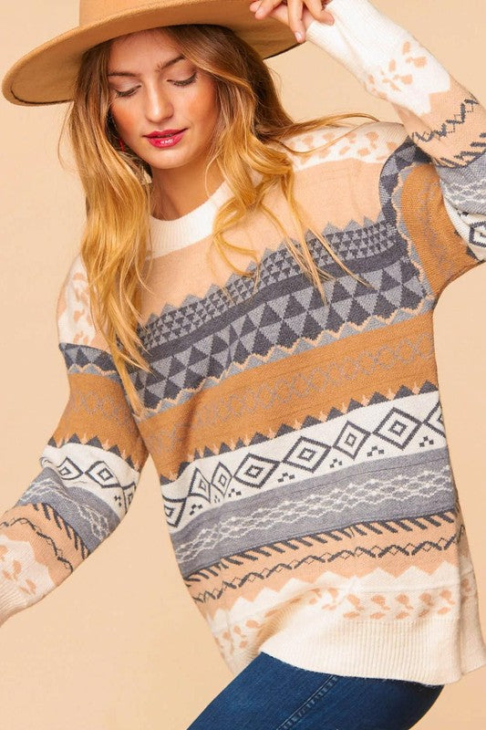 Cozy Knit Oversized Pullover Knit Sweater