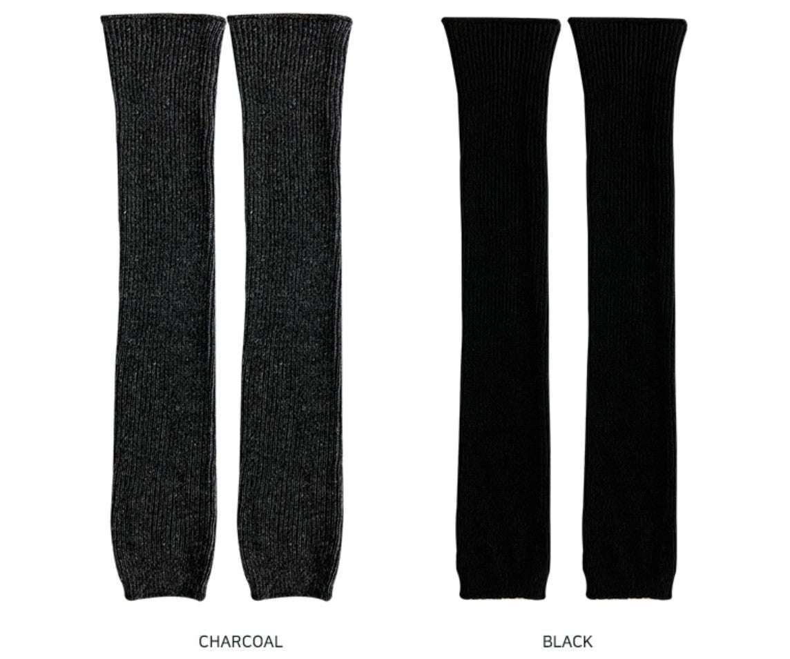 Cozy Ribbed Knit Arm & Leg Warmers Cashmere Wool Blend All-Season