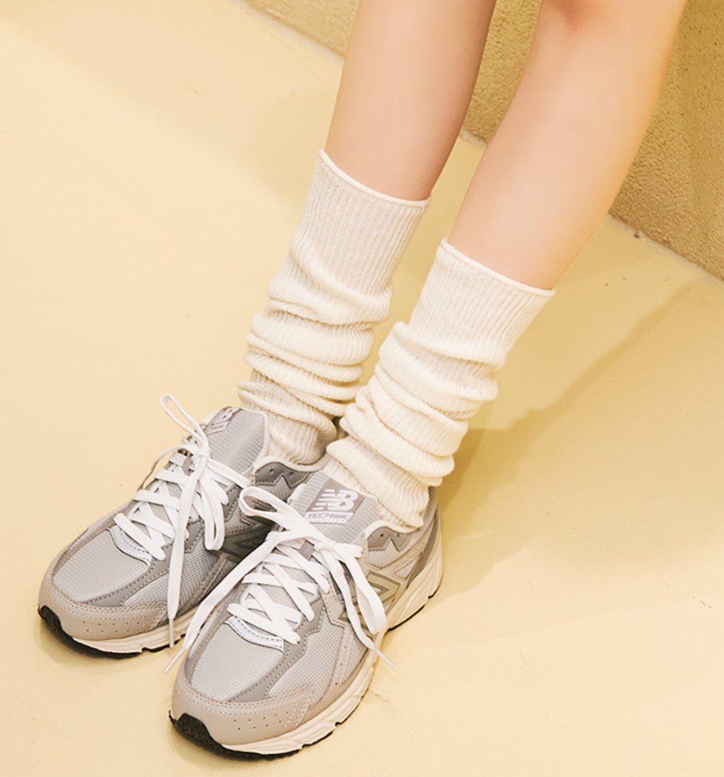 Cozy Ribbed Knit Arm & Leg Warmers Cashmere Wool Blend All-Season