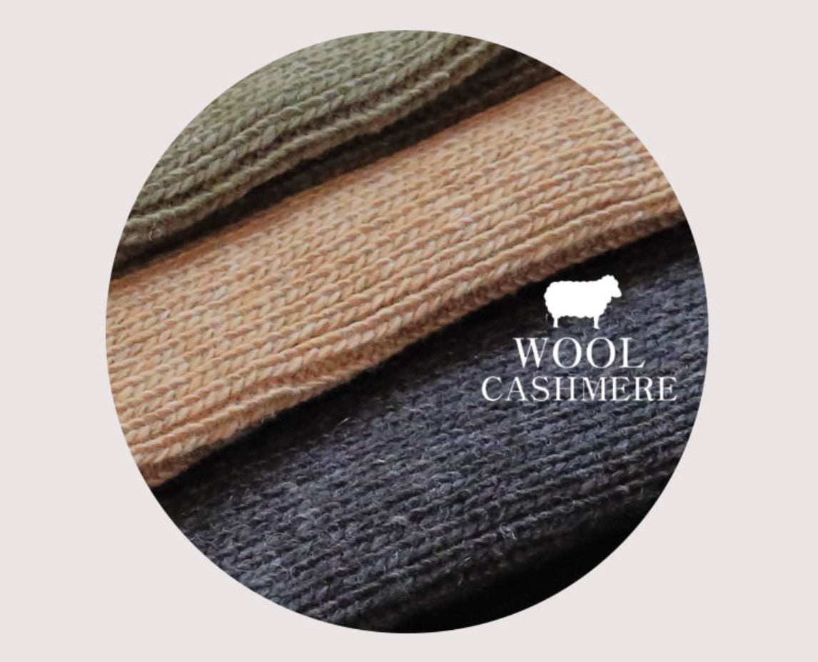 Cozy Ribbed Knit Arm & Leg Warmers Cashmere Wool Blend All-Season