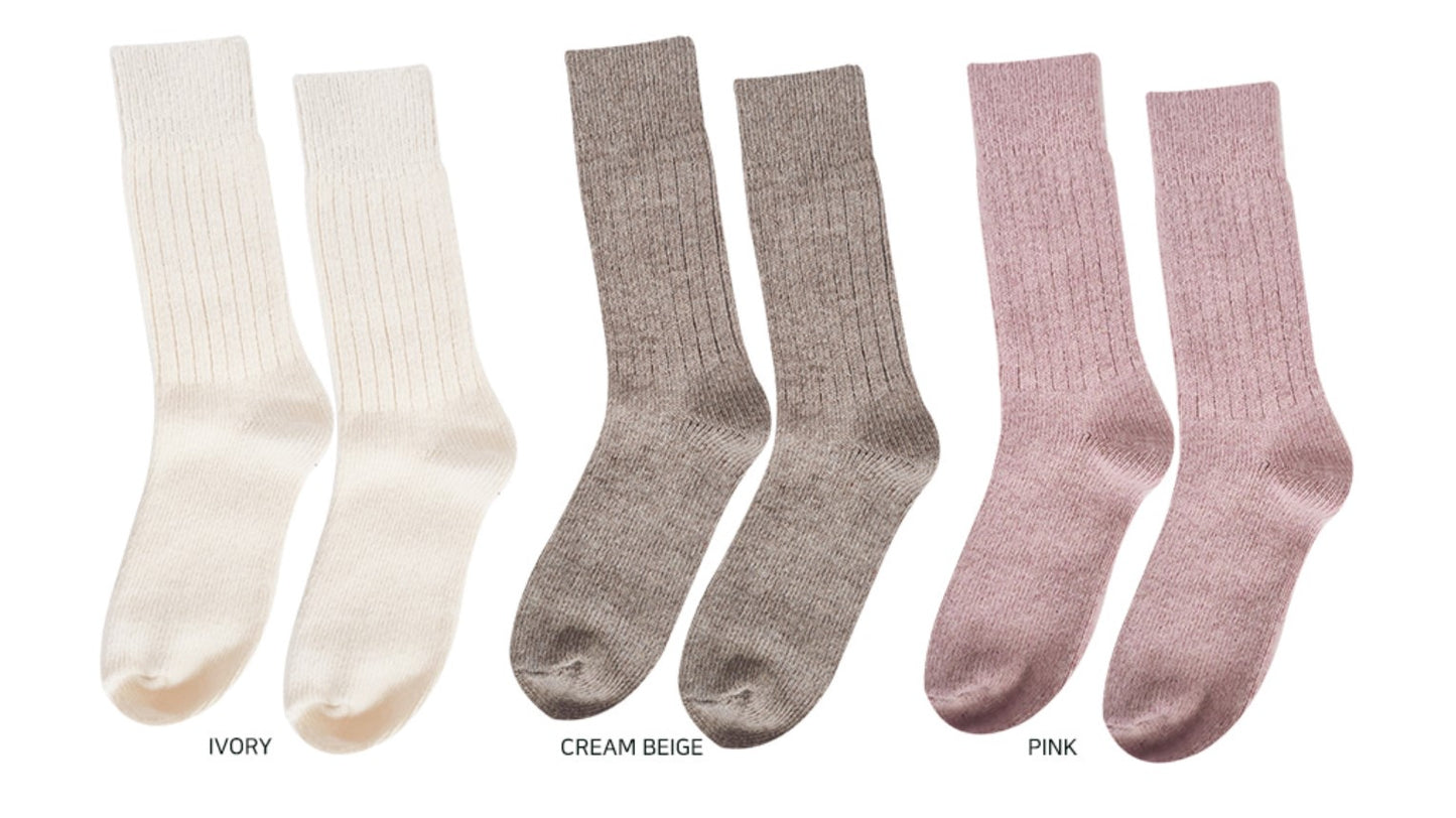 Pile-Lined Lounge Crew Socks by Alice and Me