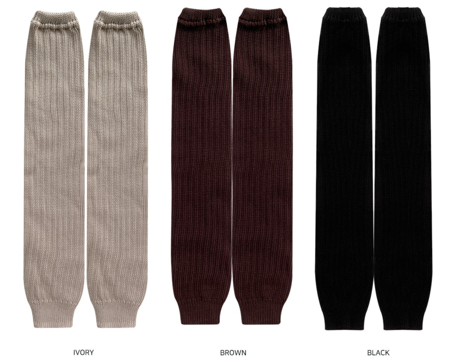 Ribbed Cotton Slouchy Leg Warmers, Yoga Pilates Leg Warmers - 18" Length