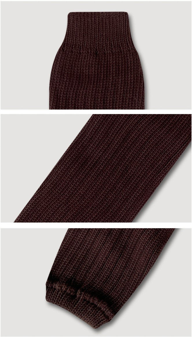 Ribbed Cotton Slouchy Leg Warmers, Yoga Pilates Leg Warmers - 18" Length